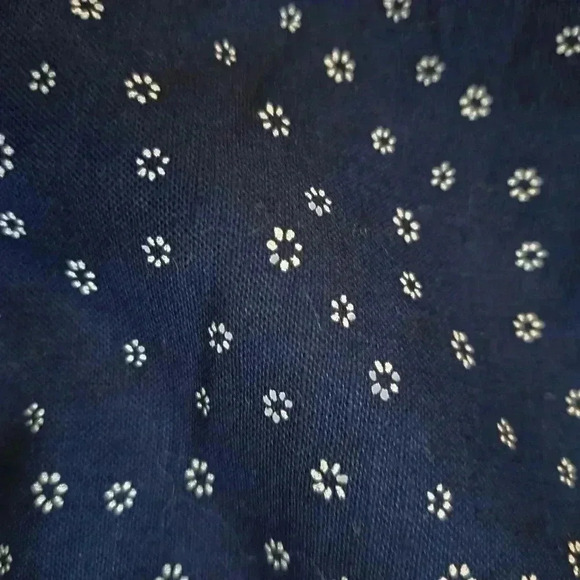 NWT Jachs  Girlfriend Shorts Small Paperbag Waist Navy and White Micro Floral - Picture 8 of 12